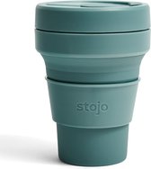 Stojo - Pocket Cup - Koffie / Theebeker - 355 ml - Herbruikbaar - Opvouwbaar - Eucalyptus
