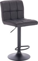 Barkruk Radomil - Met hoge rugleuning - Barstoelen ergonomisch - Zithoogte 60-82cm - Antraciet - Set van 1 - Keuken en bar