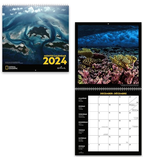Hallmark Maandkalender 2024 National Geographic Natuur