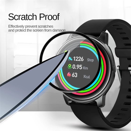Smartphonehorloge- Xiaomi Color Watch - Gehard Glas - 9H -  Smartwatchscreenprotector -... | bol