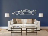 Formule 1 auto - Muurdecoratie Blank Hout - Groot 90*22cm - Poster - Max Verstappen - Red Bull Racing - Zandvoort - Spa