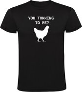 You tokking to me? Heren T-shirt - kip - versieren - vrouwen - chick - flirten - praten - fixen - verliefd - grap - humor - grappig