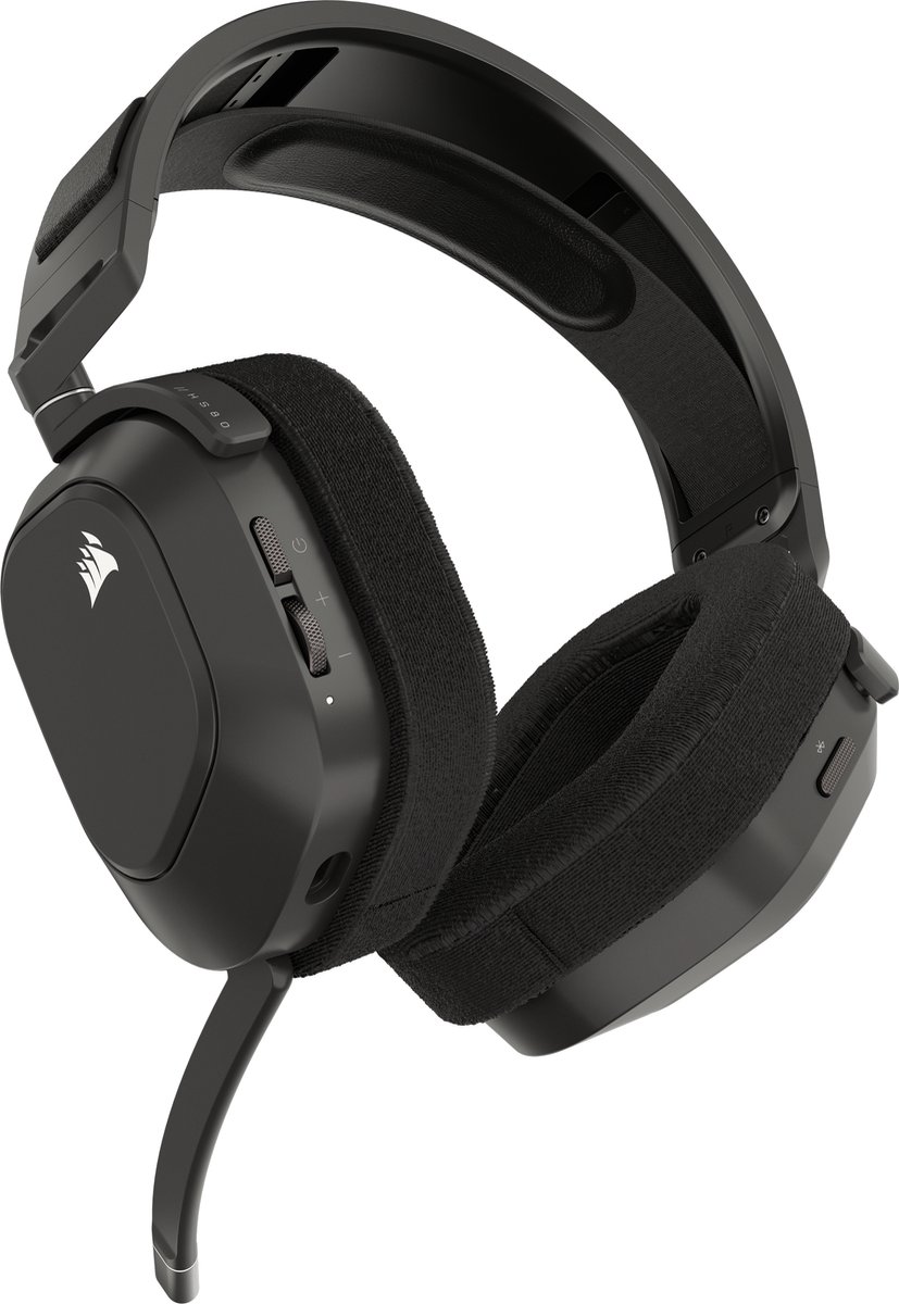 Corsair HS80 MAX Draadloze Headset - Staalgrijs - PC, Mac & PS5/PS4 thumbnail 4