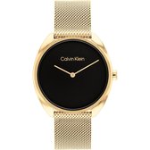 Calvin Klein CK25200271 CK ADORN Dames Horloge - Mineraalglas - Staal - Goudkleurig - 34 mm breed - Quartz - Druksluiting - 3 ATM (spatwater)
