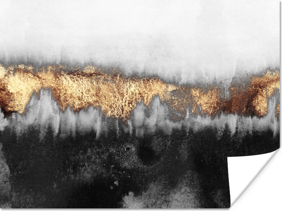 Poster Gold - Chic - Abstract - 120x90 cm