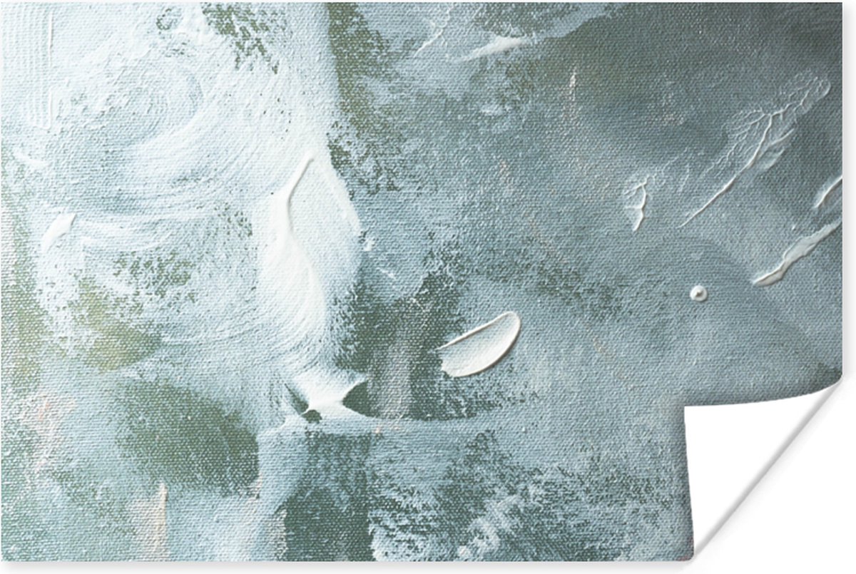 Poster Acrylverf - Structuren - Abstract - 90x60 cm