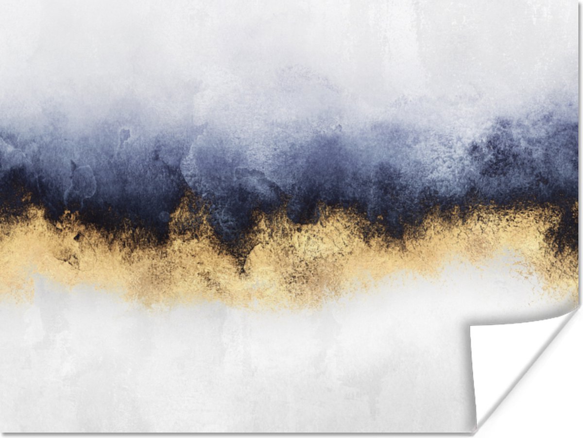 Poster Abstract - Goud - Luxe - 80x60 cm