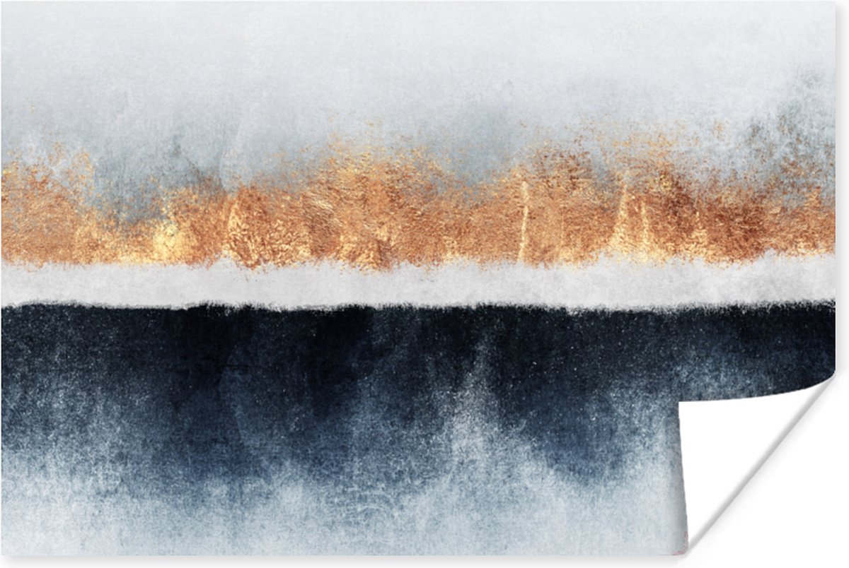 Poster Goud - Abstract - Design - 60x40 cm