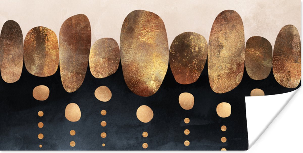 Poster Goud - Abstract - Luxe - 160x80 cm