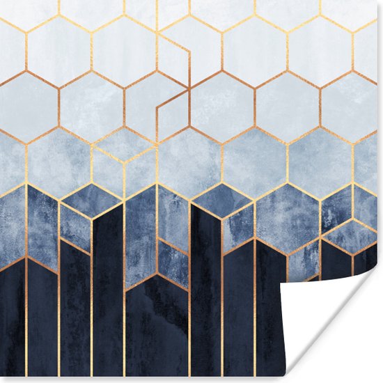 Poster Hexagon - Gold - Luxe - Patronen