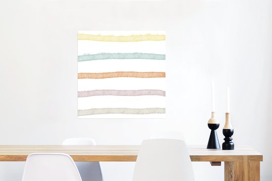 Poster Line - Pastel - Arc-en-ciel - Motifs - 50x50 cm