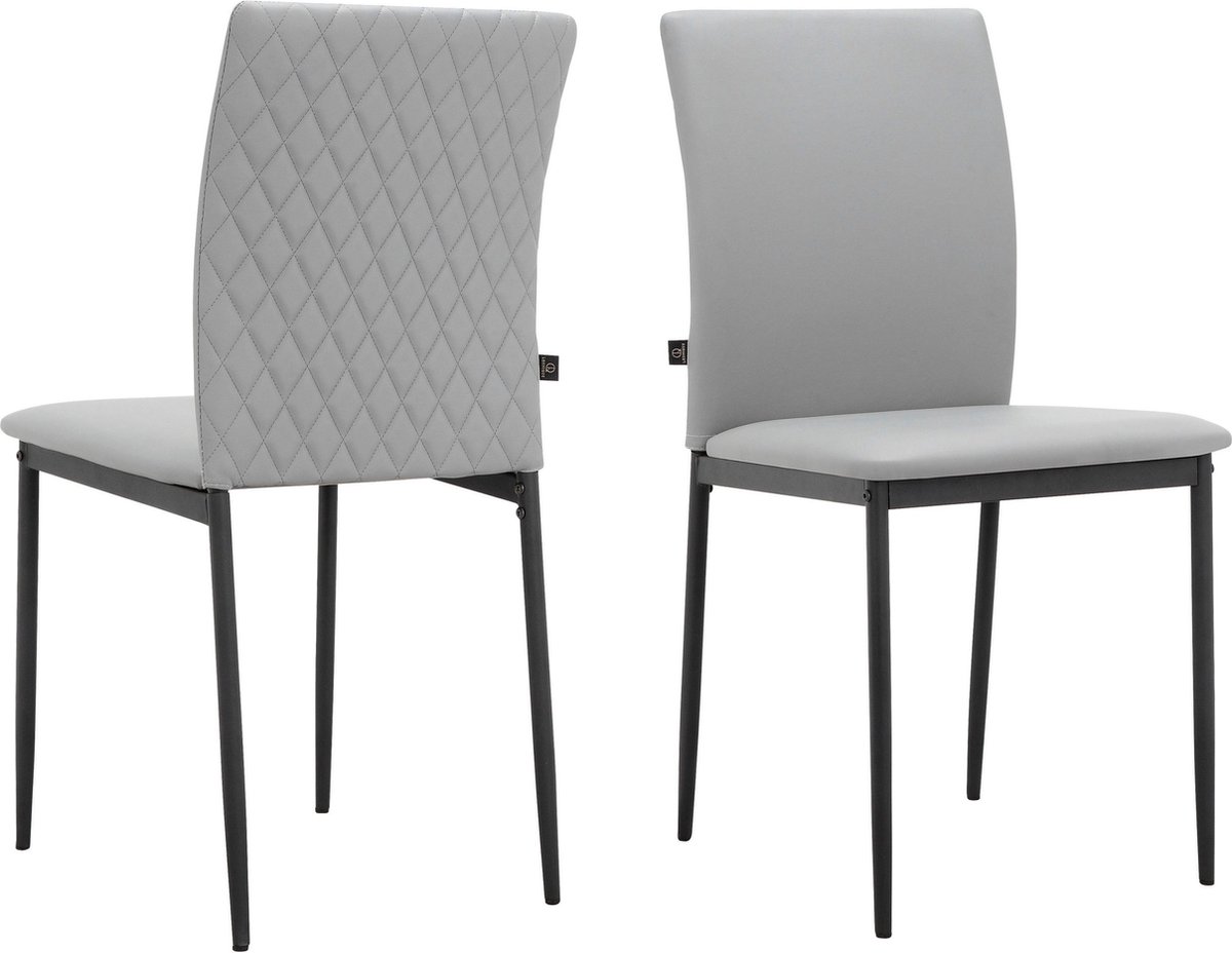 Pavia-Eetkamerstoel - 2 Pack - Grijs