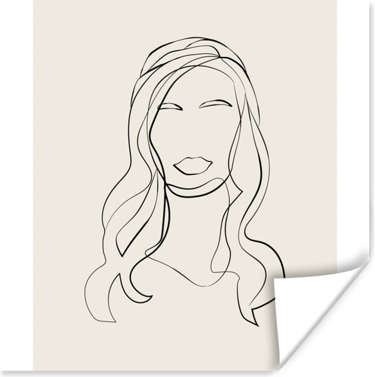 Poster Vrouwen - Quotes - Line art - Tekst - 50x50 cm