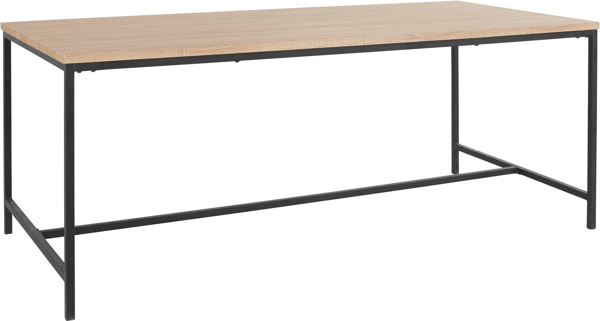 Notio Living Kavi-Eettafel - 8-zits - Zwart Eiken Bruin