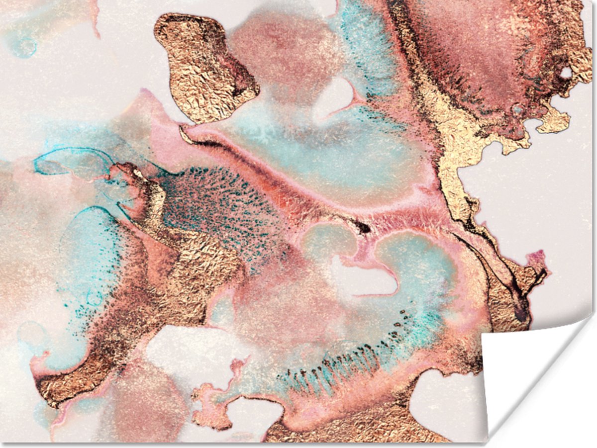 Poster Inkt - Pastel - Abstract - 80x60 cm