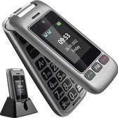 Senioren Telefoon 4G Met Noodknop 2G + 3G + 4G - Senioren Klaptelefoon - NL Menutaal & Handleiding - GSM - Dubbele Display - Mobiele Telefoon - Grote Toetsen - Big Button - Ouderen