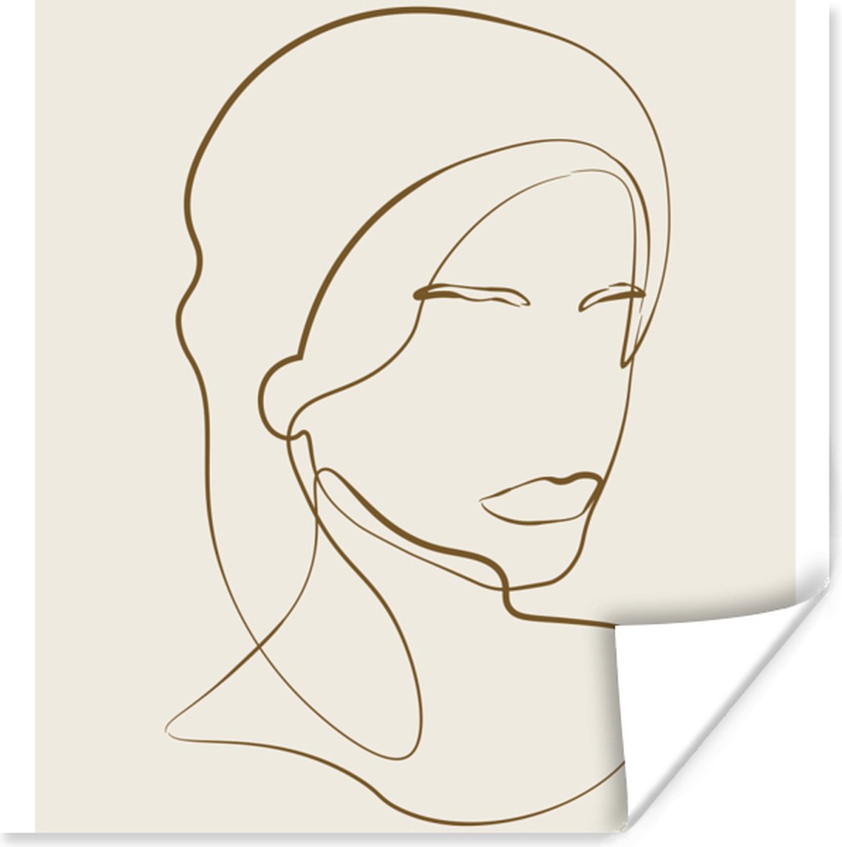 Poster Vrouwen - Tekst - Quotes - Line art - 75x75 cm