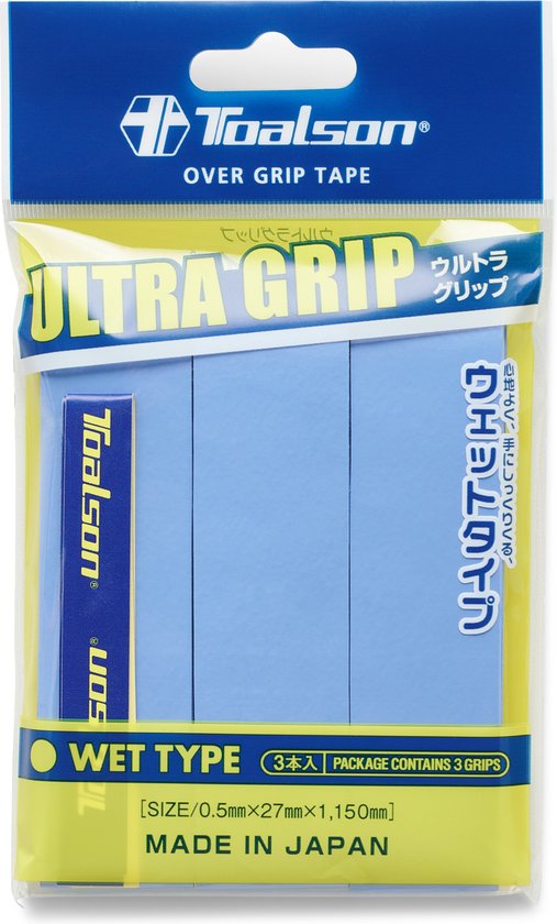 Toalson Ultra Overgrip Blauw - Tennis Padel - 3 Stuks Toalson Ultra Overgrip Blauw - Tennis Padel - 3 Stuks
