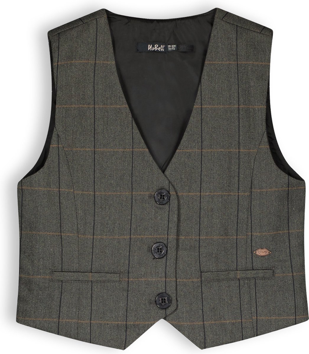 NoBell Meisjes gilet geruit - Tintin - Navy blauw