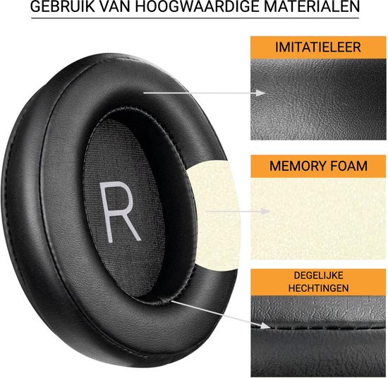 Vervanging Oorkussens voor Momentum 2.0, Oorkussens van Traagschuim, Hoofdtelefoonkussenaccessoire voor Momentum 2.0, Zwart Ovaal(bruin