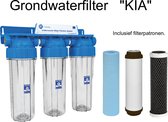 Aquafilter Grondwaterfilter "Kia" 3 staps mét 3/4" messingaansluitingen