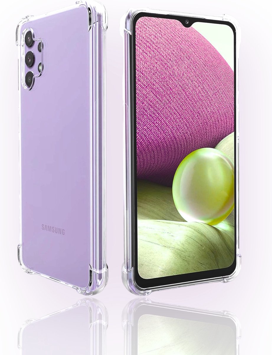Samsung Galaxy A32 5G Ultieme Shockproof Case! Ontdek de Transparante Luxe en Kracht Bescherming, Maximaal Stevig Hoesje van Premium Kwaliteit.