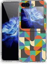 Smartphone hoesje Geschikt voor Samsung Galaxy Z Flip 5 Backcase Siliconen Hoesje Funky Retro