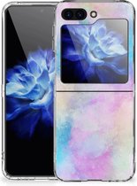 Telefoon Hoesje Geschikt voor Samsung Galaxy Z Flip 5 Silicone Back Case Watercolor Light