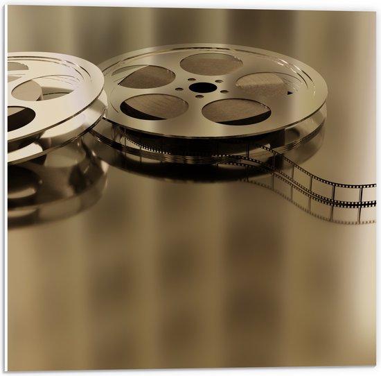 PVC Schuimplaat- Ouderwetse Filmrolletjes - 50x50 cm Foto op PVC Schuimplaat