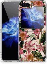 Telefoon Hoesje Geschikt voor Samsung Galaxy Z Flip 5 Leuk TPU Back Case Bloemen