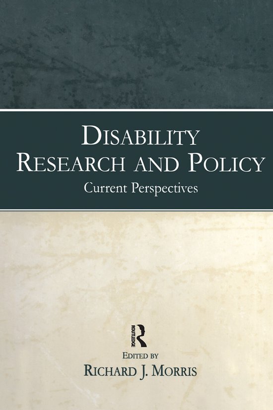 Disability Research and Policy - cover