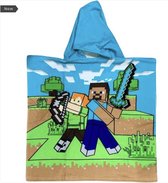 Minecraft badponcho Sneldrogend - 50x100 cm (uitgevouwen) - One Size (ongeveer 2-5 jaar)