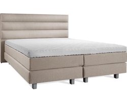 Boxspring Luxe 160x200 Horizon Taupe Lederlook