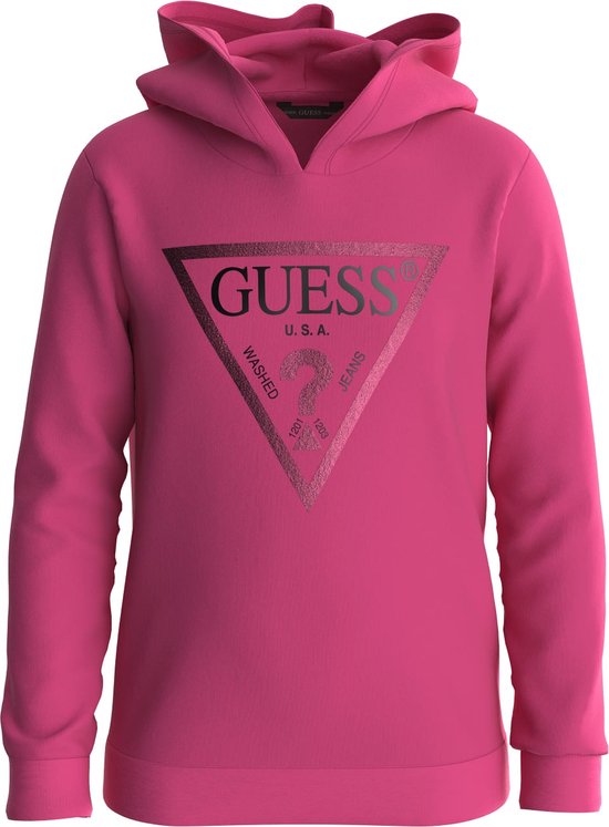 Guess Girls Logo Hoodie Pink - Maat 128