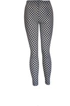 Modieuze Dames Legging | Print Legging | White-Retro - S/M