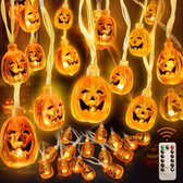Guirlande Lumineuse Halloween & Automne - 3m, 20 LED, Citrouilles & Feuilles D'Érable, Fonctionne Sur Piles