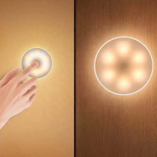 Draadloze ledlamp – Warm/Wit licht – Draadloze wandlamp – Draadloze ledspot – Usb oplaadbaar – Dimbaar – met Magneet - Merkloos
