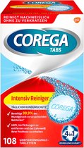 Corega gebitreinigings tabs 108 stuks intensieve reiniging tegen verkleuring