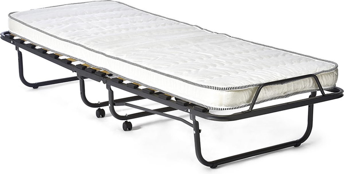 Vouwbed Kylie Grijs - Schuim - 90x200cm - Met lattenbodem - Hoogte 27 cm