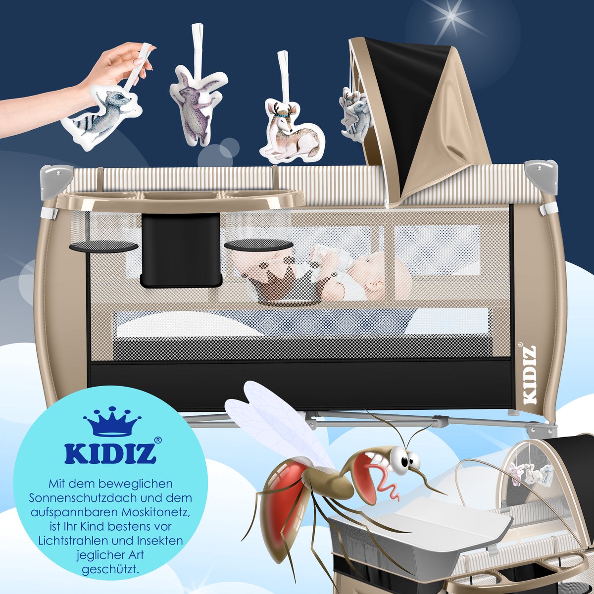 KIDIZ KIDIZ 3-in-1 Combi Set Campingbedje - afbeelding 5
