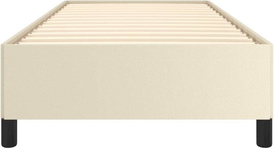 vidaXL Bedframe stof crèmekleurig 140x190 cm oine kopen