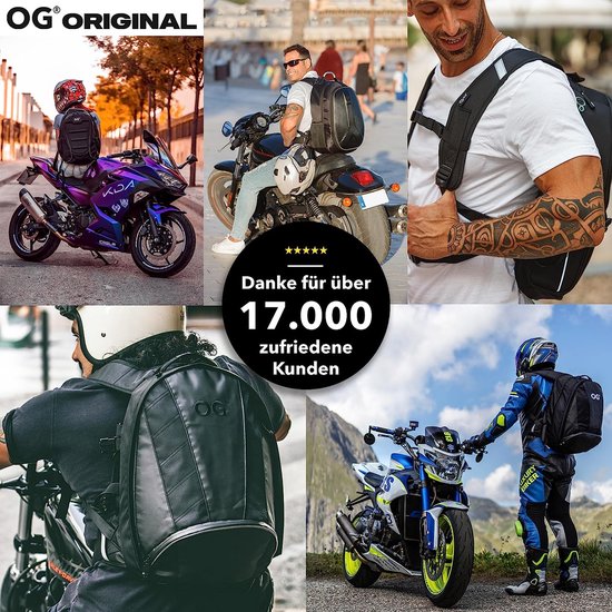 EZ-RiderPRO Sac à Dos Moto 28-35L - Sacoche Étanche & Réfléchissante avec  Porte-Casque