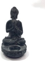 Dewi Lifestyle Grijs/Steen- achtig Buddha met Waxinelicht
