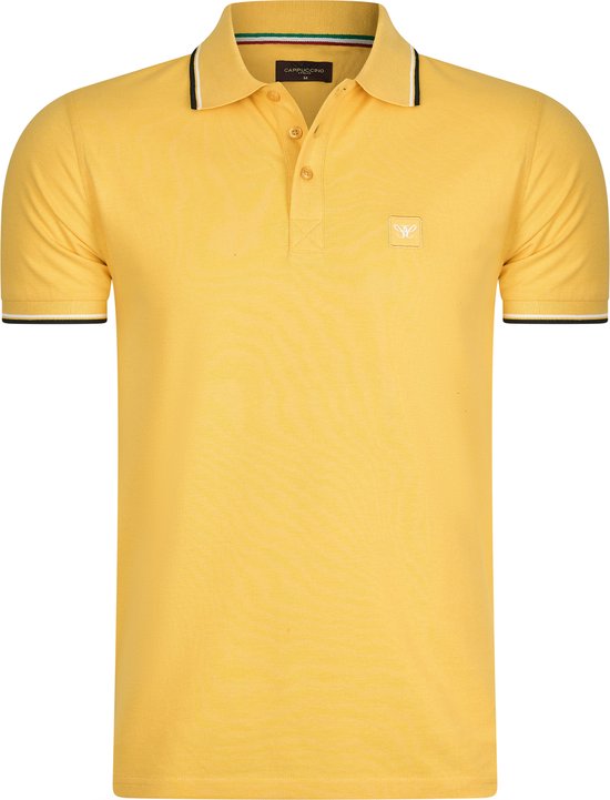 Cappuccino Italia - Heren Polo SS Polo Applique Pique - Geel - Maat L