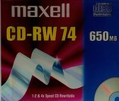 Maxell CD-RW 74 - 650mb - Slimcase - 1 stuk