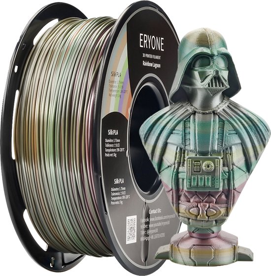 Eryone - Lagoon Rainbow - PLA Filament - 1Kg 1.75mm - Voor 3D-printer en 3D-pen