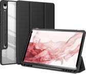 Dux Ducis - Housse pour tablette compatible avec Samsung Galaxy Tab S9 (2023) - Série Toby - Fonction Sleep/réveil automatique - Étui livre à trois volets - Zwart