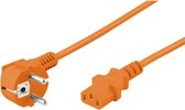 Câble d'alimentation Goobay avec prise C13 - orange - 3 mètres