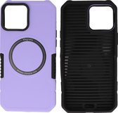 iPhone 12 - 12 Pro MagSafe Hoesje - Shockproof Back Cover - Paars