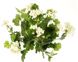 Topart Kunstbloemen boeket Oostenrijkse Geranium wit 40 cm - Kunstplanten met bloemen